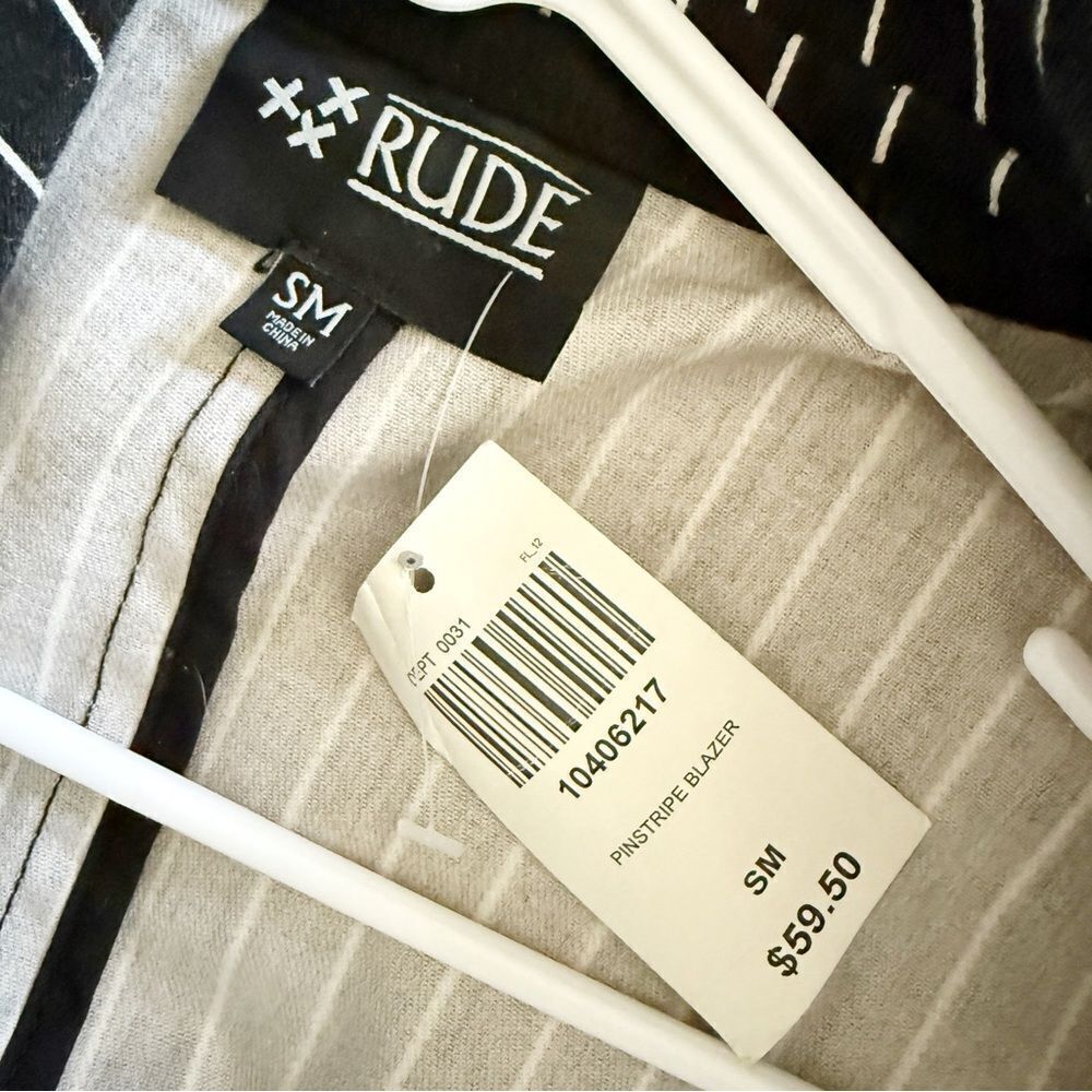 Hot Topic Rude mens pinstripe blazer - Picture 2 of 5